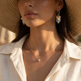 Gold Crystal Flower Necklace
