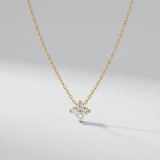 Gold Crystal Flower Necklace