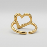 Gold Open Heart Ring