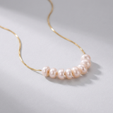 Gold Baroque Pearl Strand Necklace