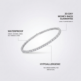 Silver Crystal Tennis Anklet