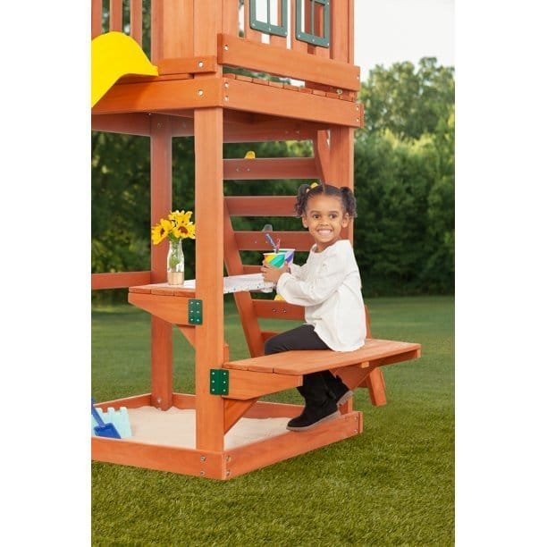 Creative Cedar Designs Cedar Cottage Wooden Swing Set