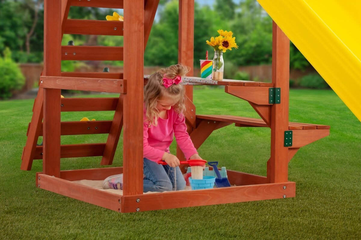 Creative Cedar Designs Cedar Cottage Wooden Swing Set