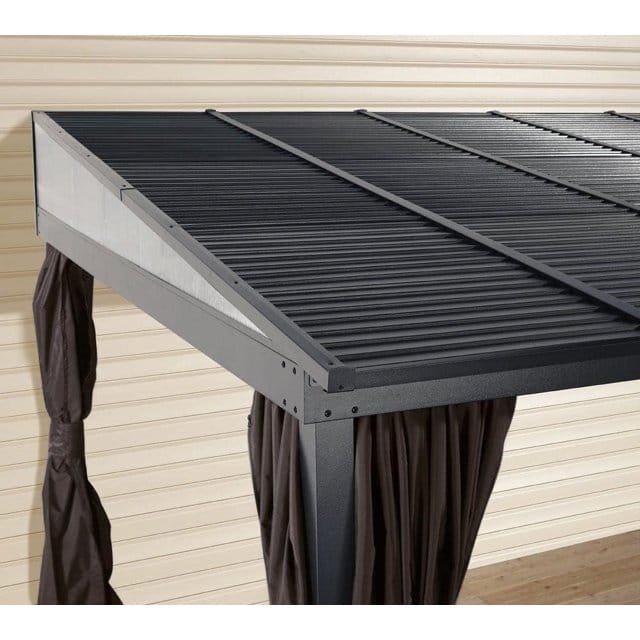 Sojag 500-9165470 10 x 12 ft. Portland No. 53 Wall Gazebo Steel Roof