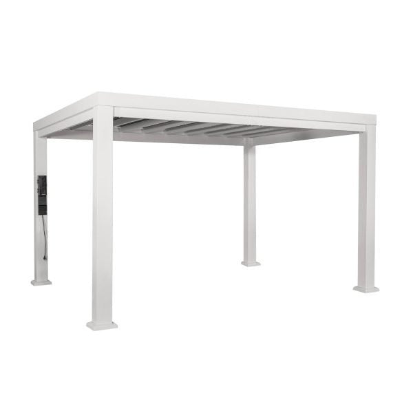 14×10 Windham Modern Steel Pergola With Sail Shade Soft Canopy