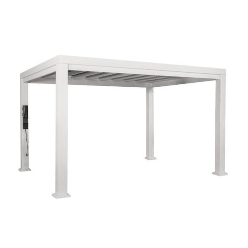 14×10 Windham Modern Steel Pergola With Sail Shade Soft Canopy