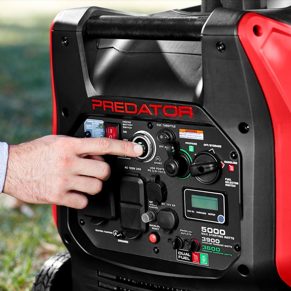 Predator 5000 Watt Dual-Fuel Super Quiet Inverter Generator with Remote Start and CO Secure Technology