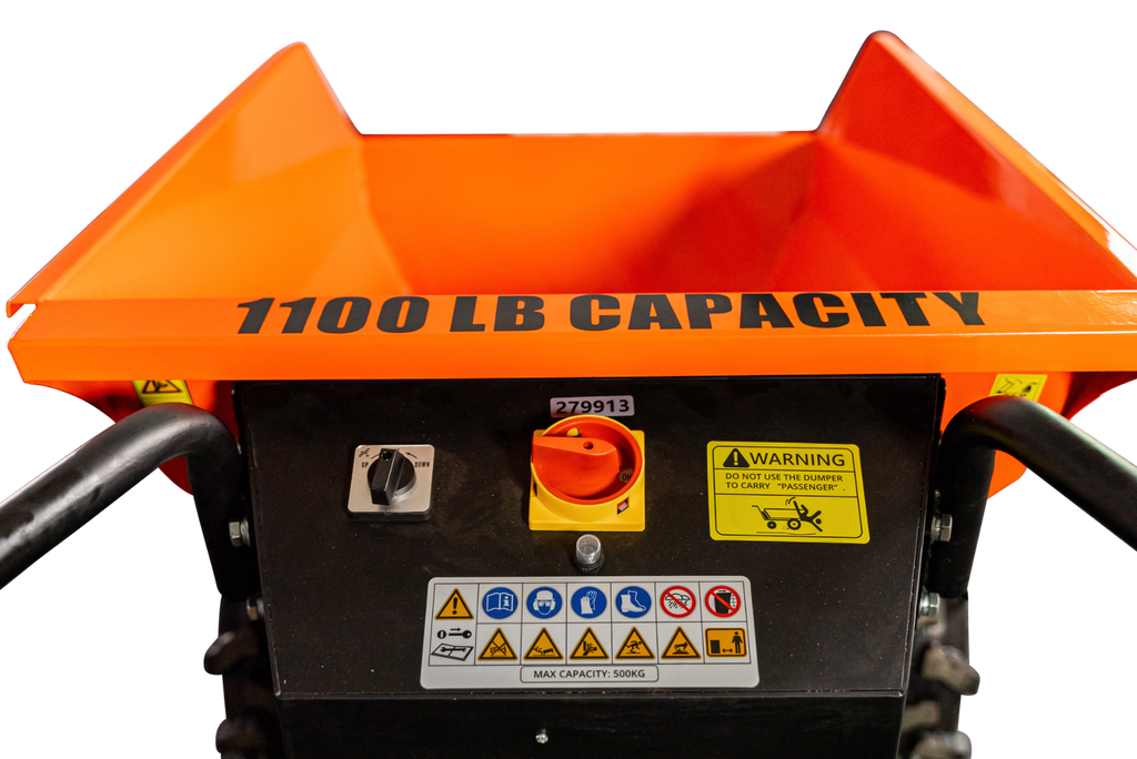 Detail K2 Big Dump 1100 Pound Electric Power Dump Cart