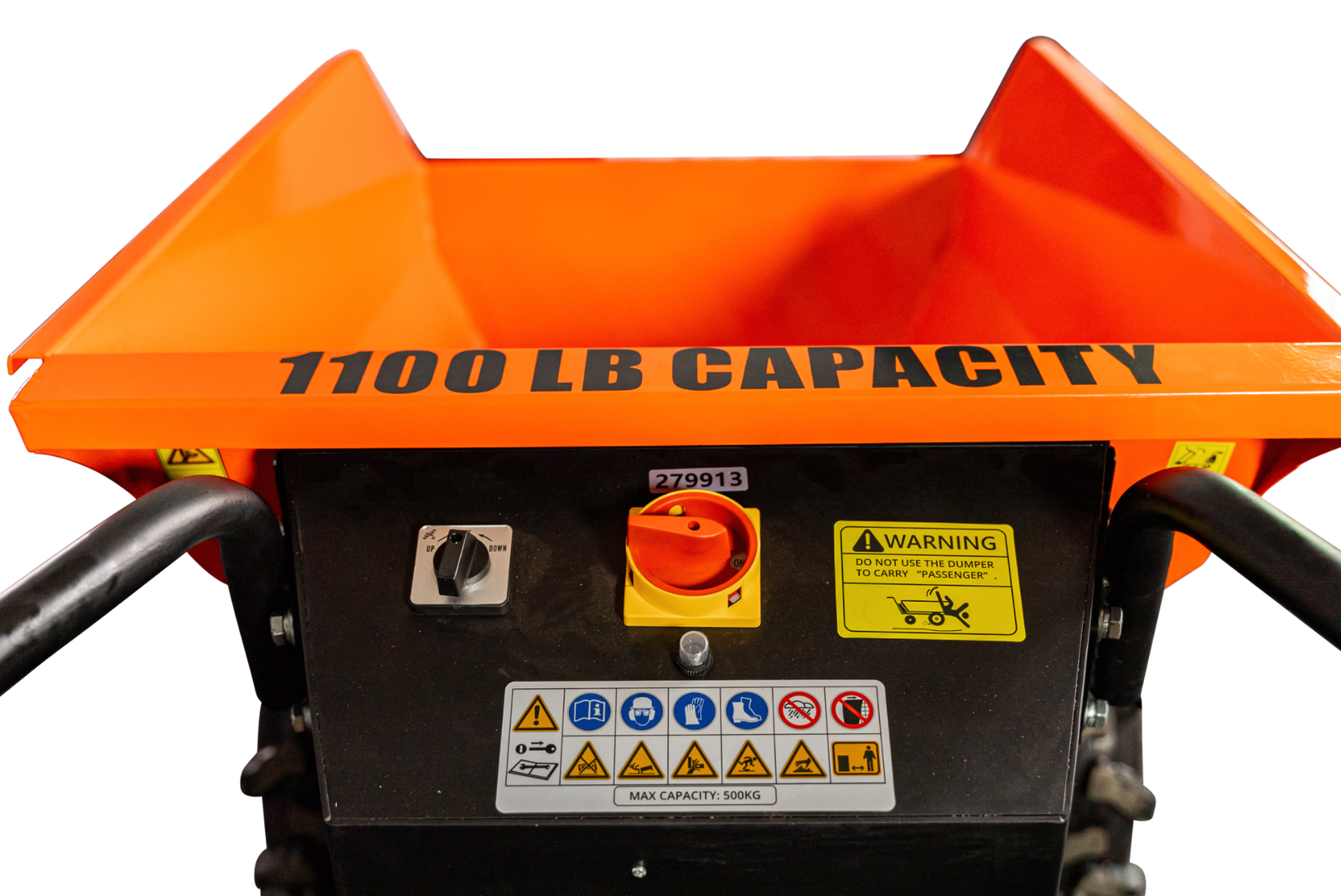 Detail K2 Big Dump 1100 Pound Electric Power Dump Cart