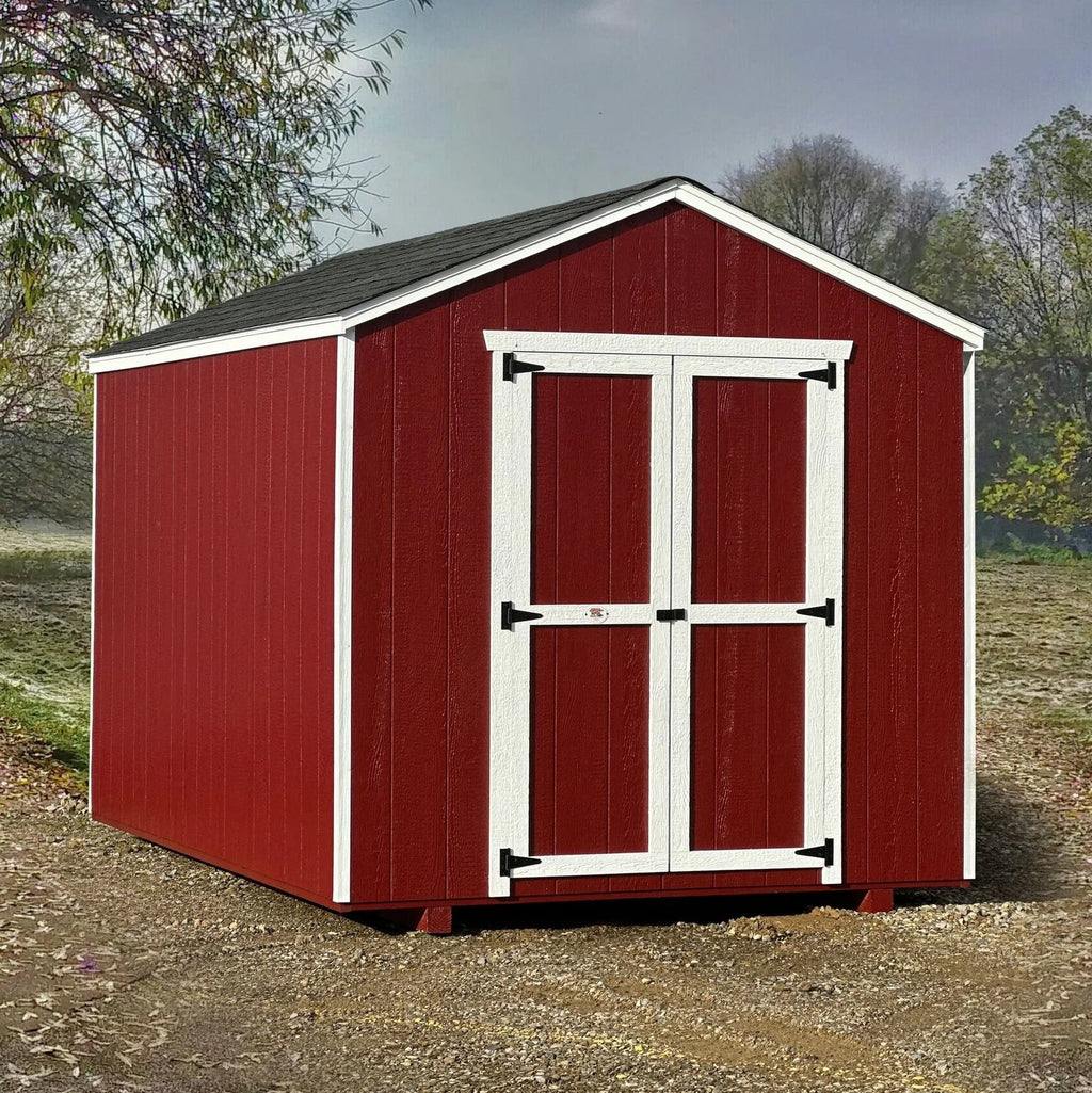 Home shed Little Cottage Co Value Gable Wood Shed Kit Blaze 32 In.