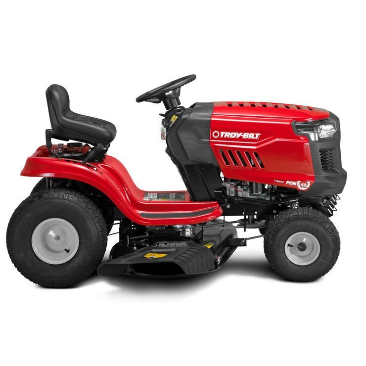 Pony® 42 Riding Lawn Mower  twin-blade deck and a 500cc