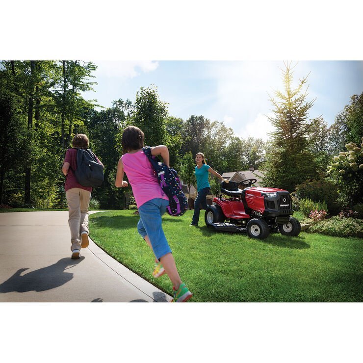 Pony® 42 Riding Lawn Mower  twin-blade deck and a 500cc