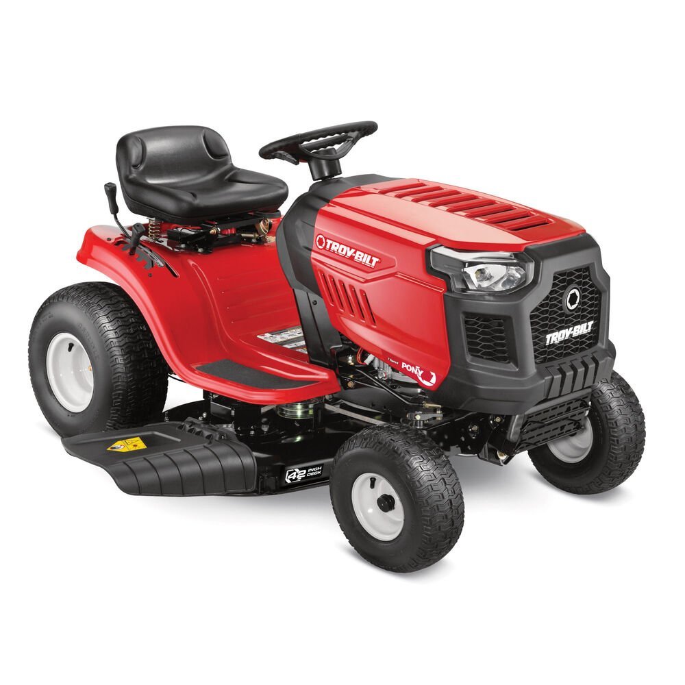 Pony® 42 Riding Lawn Mower  twin-blade deck and a 500cc