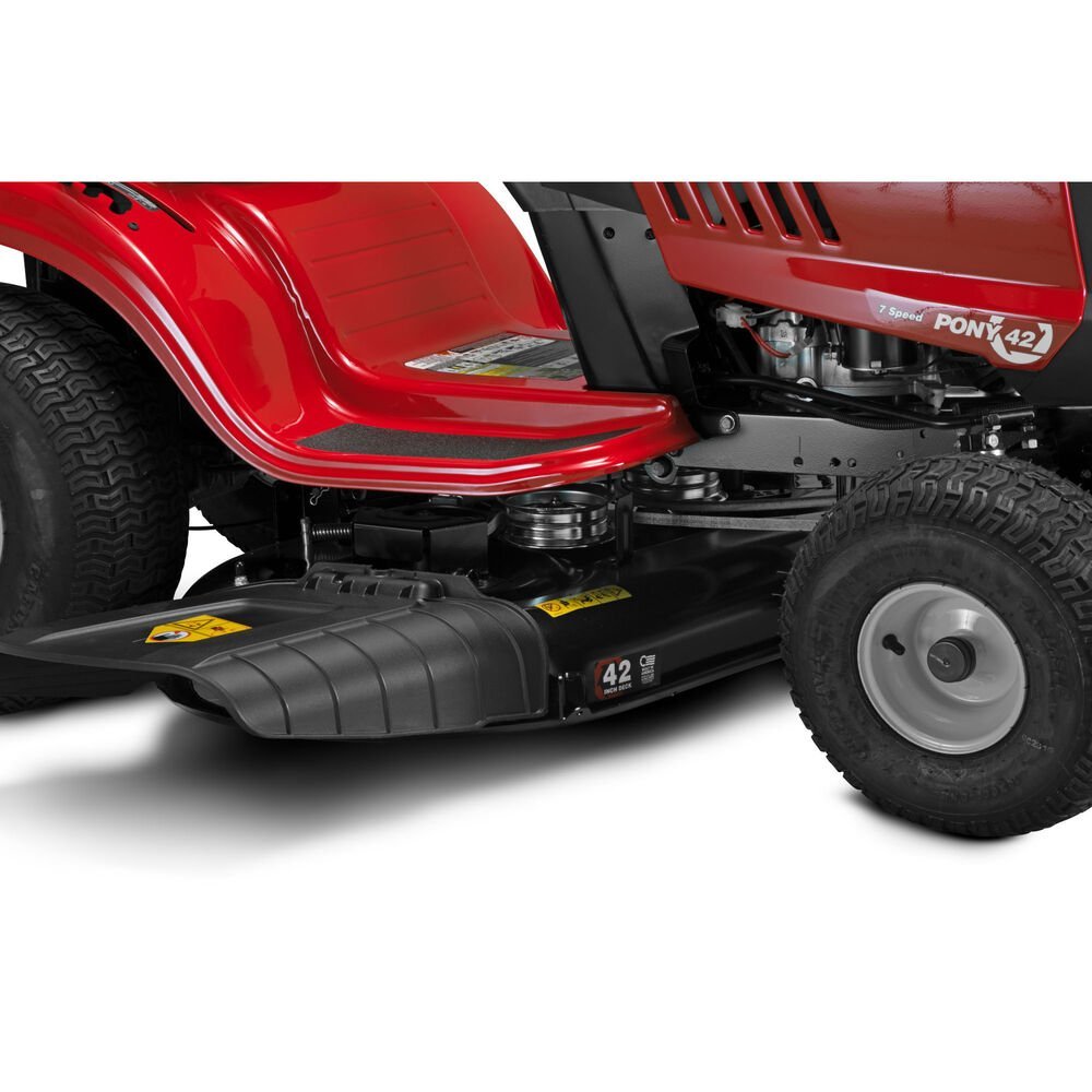 Pony® 42 Riding Lawn Mower  twin-blade deck and a 500cc