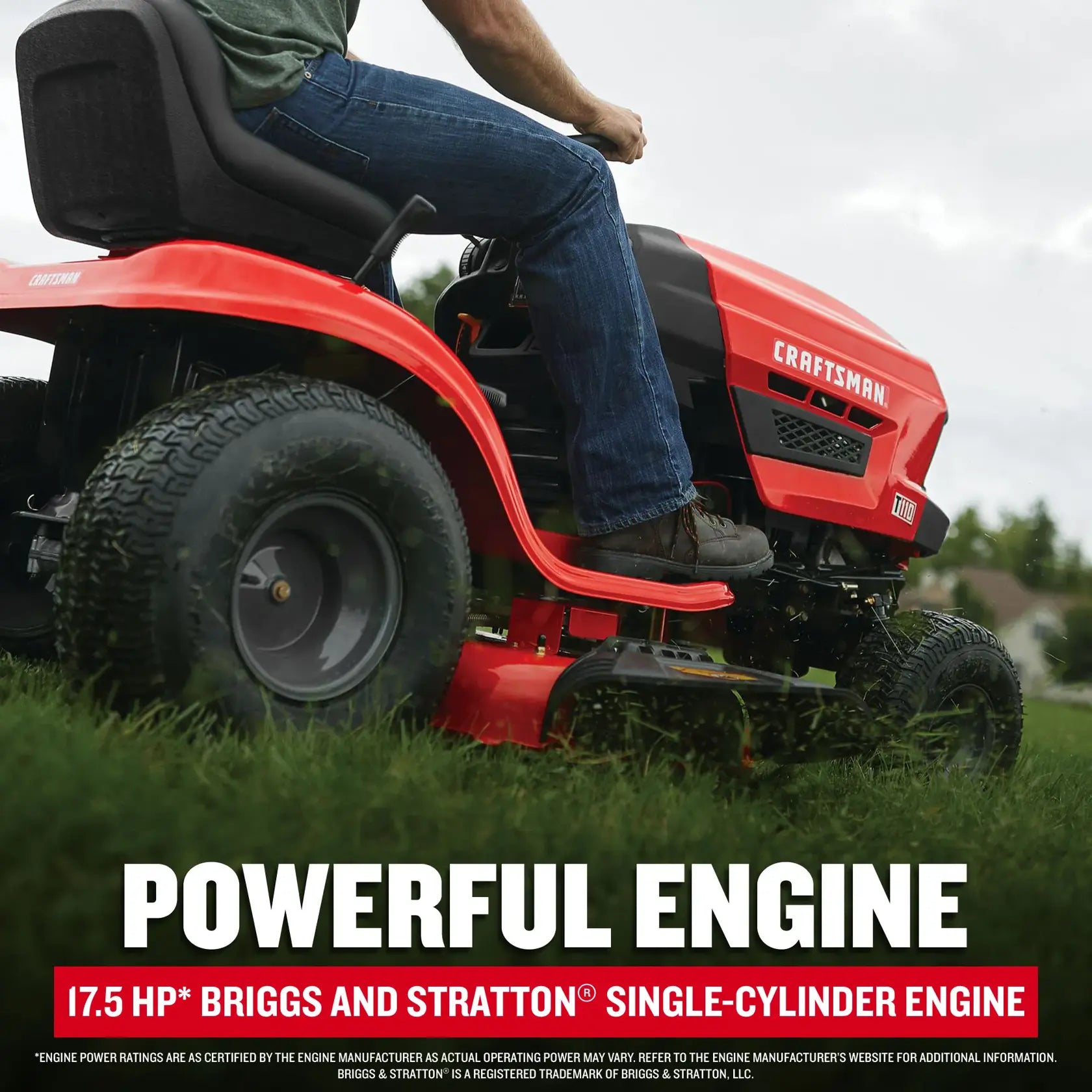 CRAFTSMAN® 42-Inch 17.5 HP* Gear Drive Gas Riding Lawn Mower