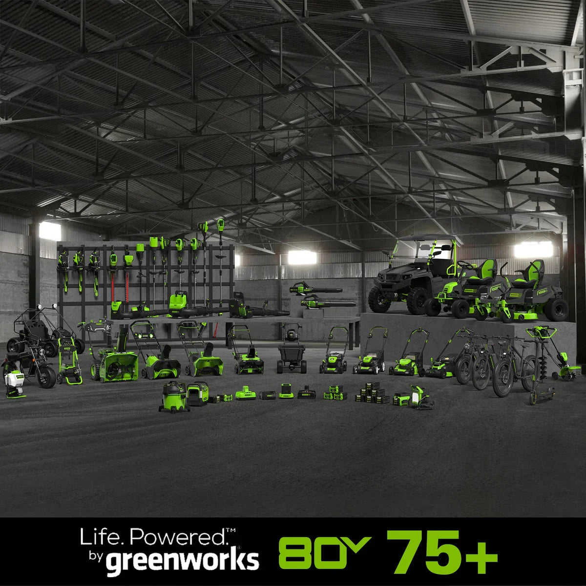 Greenworks 80V 21" Cordless Battery Brushless Self-Propelled Mower 3pc Combo Kit