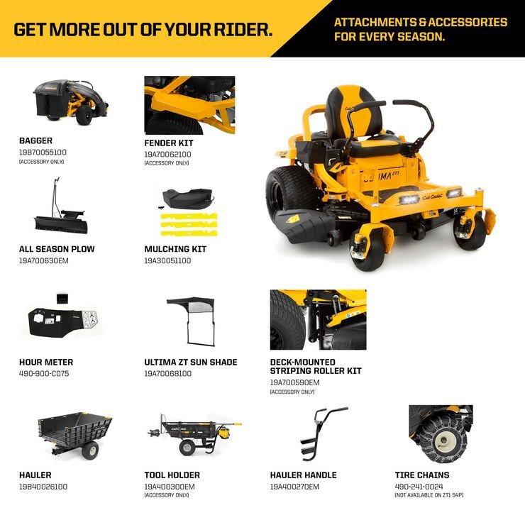 Cub Cadet Ultima ZT1 54"  24HP Zero Turn Mower
