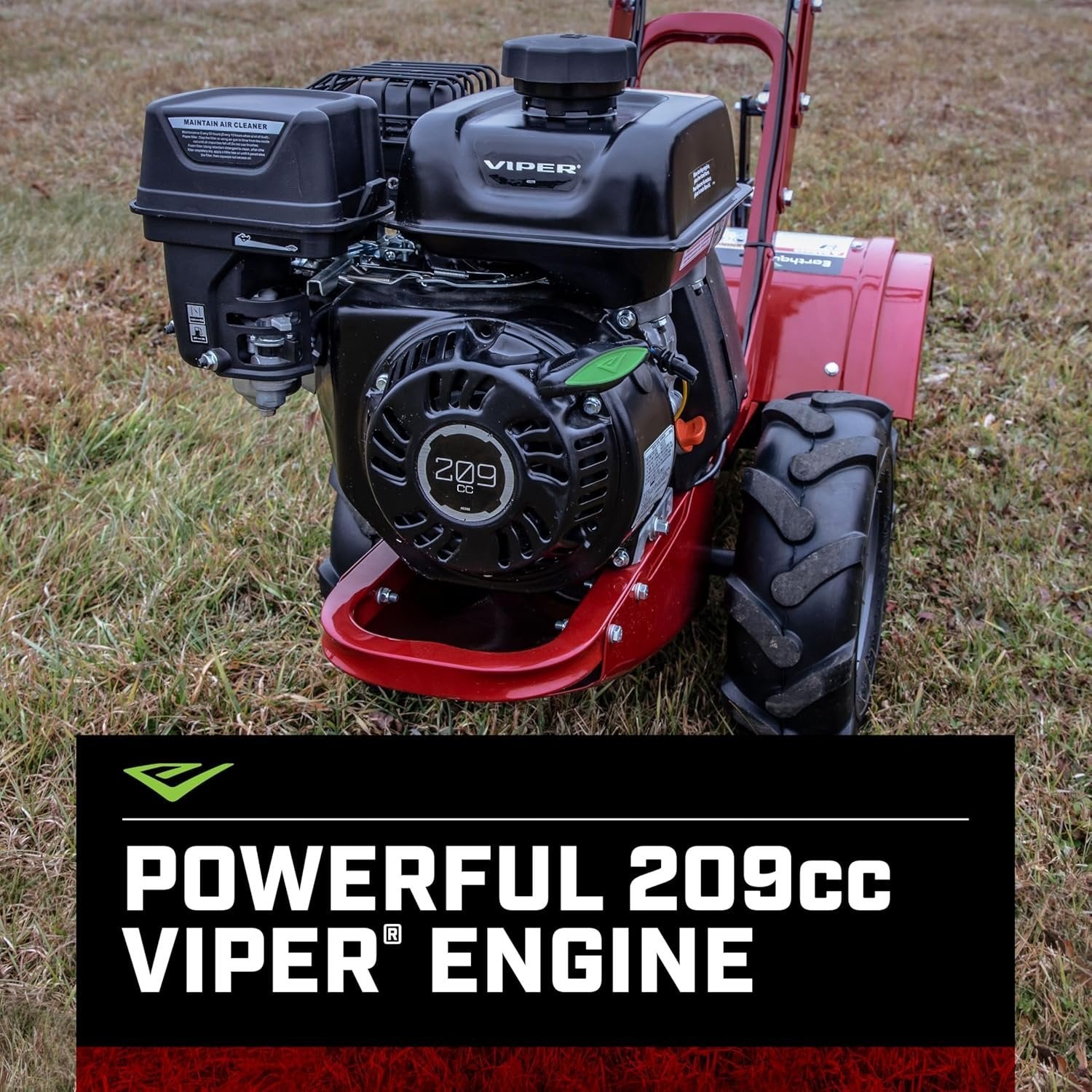 EARTHQUAKE Victory Rear Tine Tiller 209cc 4-Cycle Viper Engine Model 39381 Red/Black