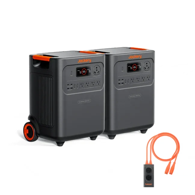 Jackery HomePower 3600 Plus Portable Power Station with 2x 200W Solar Panels, 3600W AC Output, 3584Wh LFP Solar Generator, Expandable up to 21kWh, Essential Home Backup for Home Use, Emergencies, RV