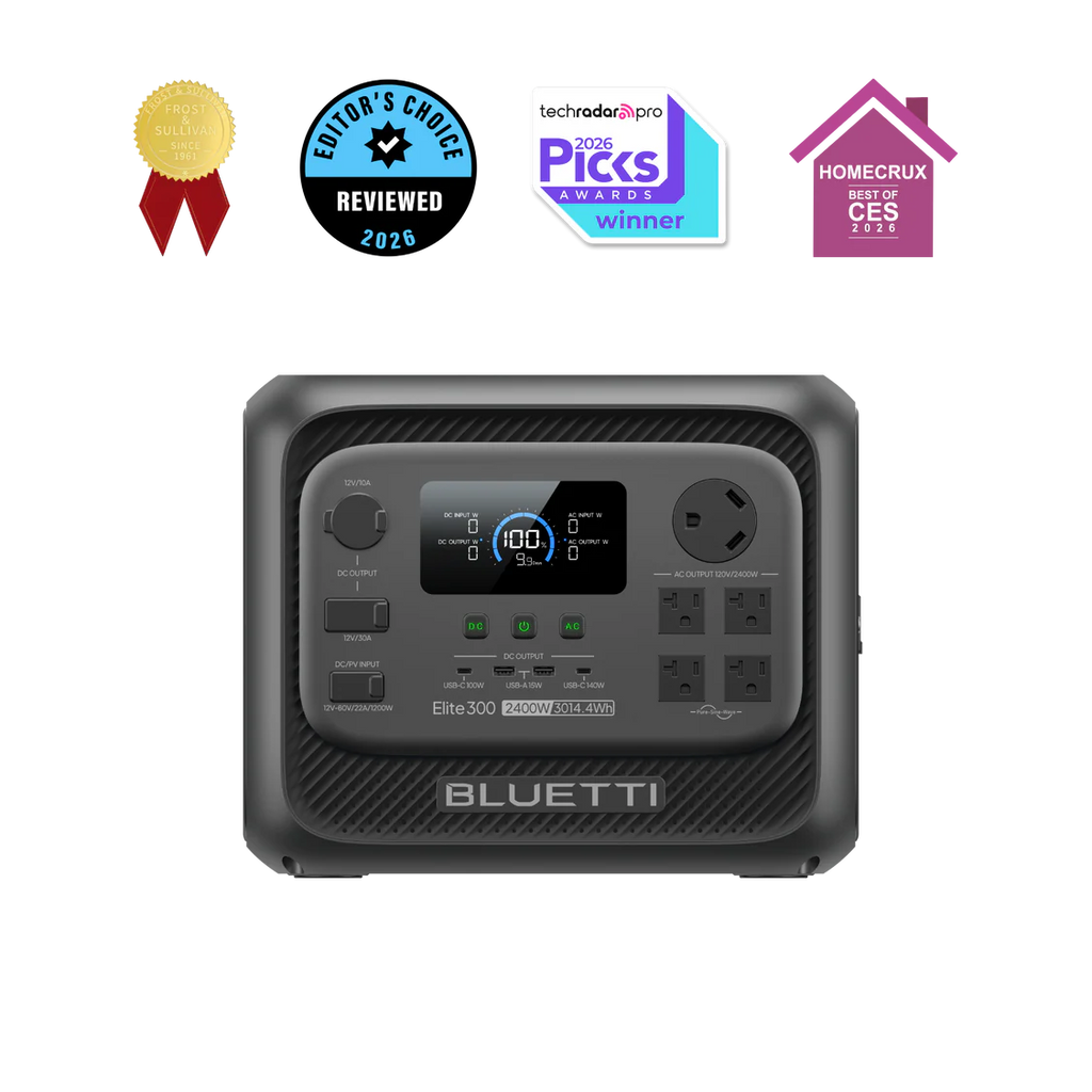 BLUETTI Elite 300 Portable Power Station | 3,014Wh, 2,400W