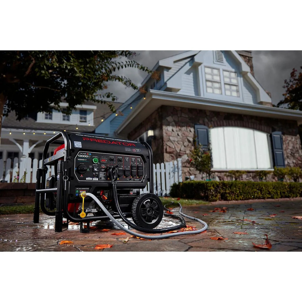 PREDATOR 13,000 Watt Tri-Fuel Portable Generator with Remote Start and CO SECURE Technology, 49-State Compliant
