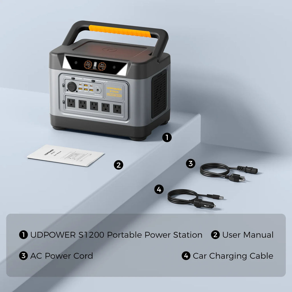 UDPOWER S1200 Portable Power Station - 1190Wh | 1800W Surge