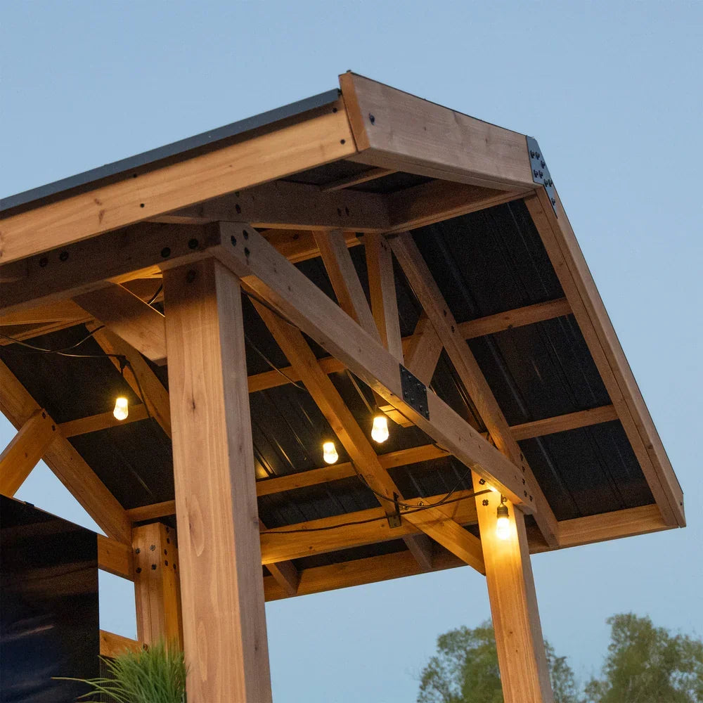 Backyard Discovery 9X6 Palisade Cedar & Steel Outdoor Bar