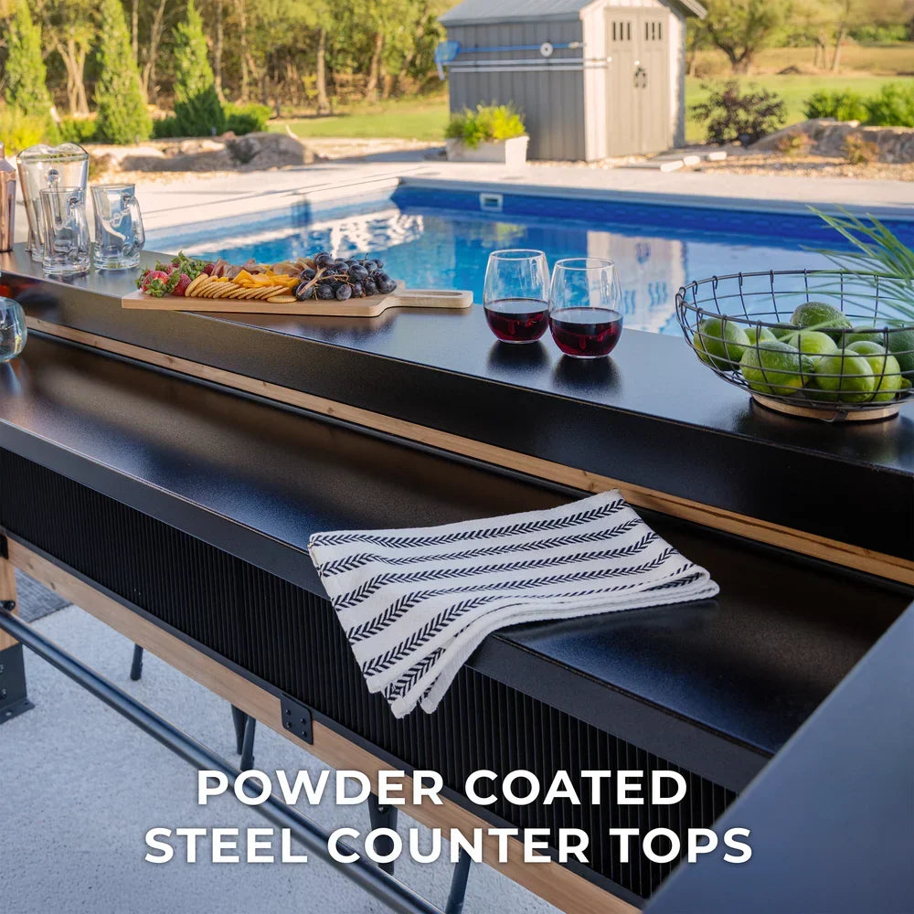 Backyard Discovery 9X6 Palisade Cedar & Steel Outdoor Bar