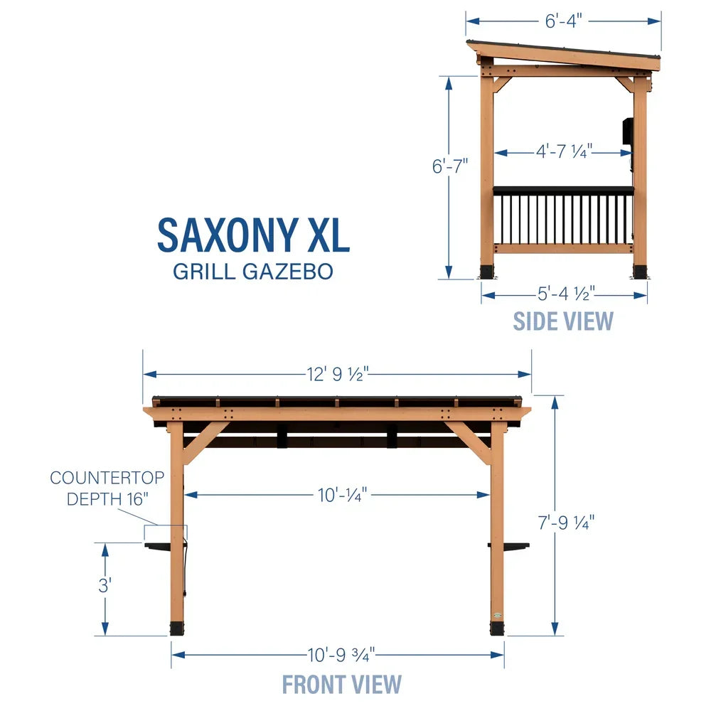Backyard Discovery Saxony XL Cedar Grill Gazebo