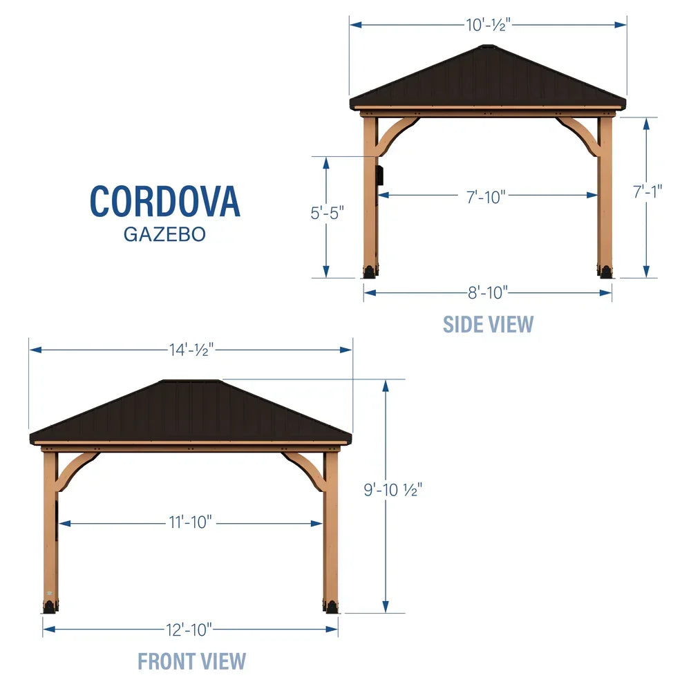 Backyard Discovery Cordova 14x10 Cedar Gazebo