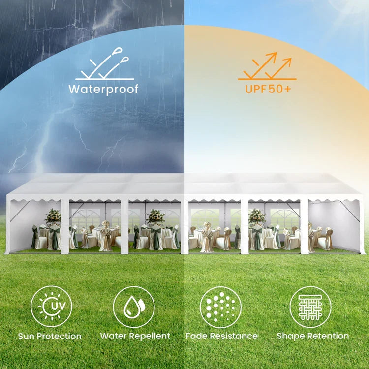 Heavy Duty Party Tent Wedding Event Shelter with Removable Sidewalls 20FT x 40FT