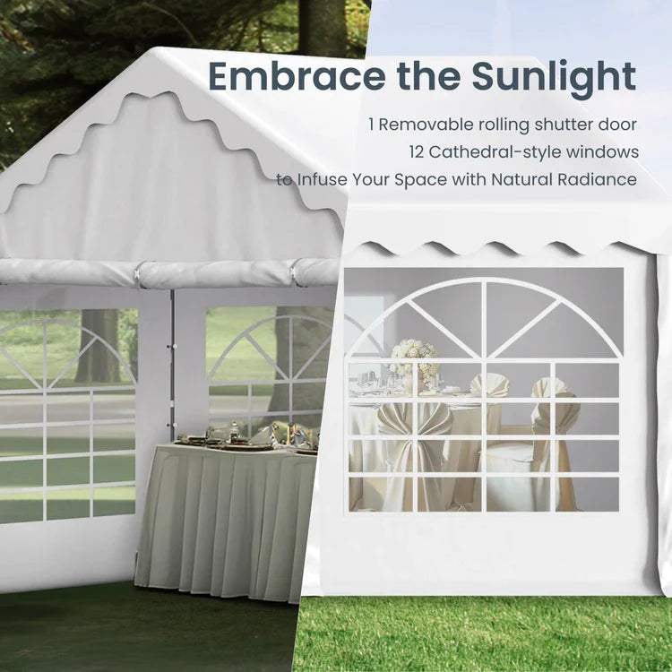Heavy Duty Party Tent Wedding Event Shelter with Removable Sidewalls 20FT x 40FT