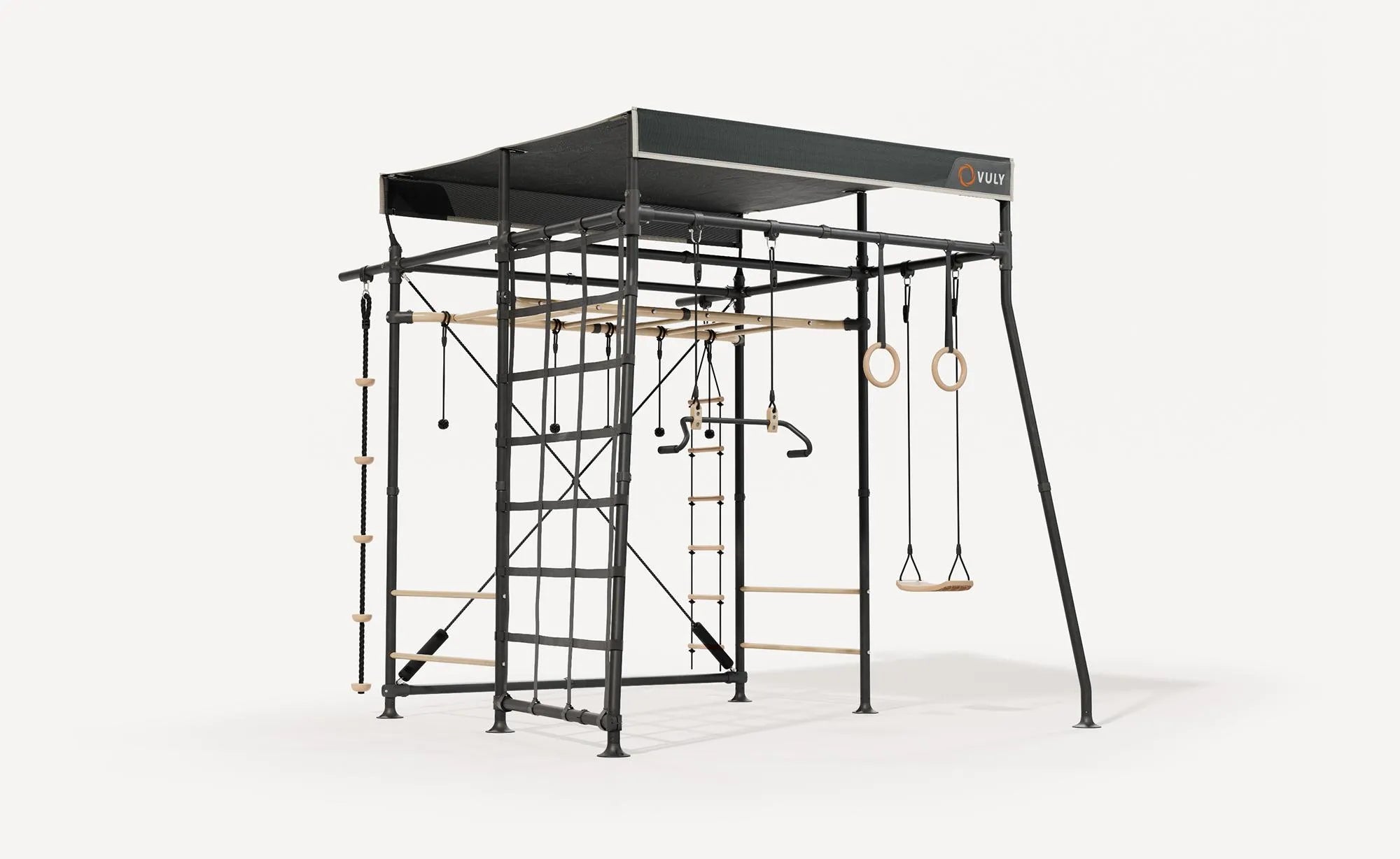 Vuly Small Quest 2.1 Monkey Bars with Instant-Dry Mesh and Shade Roof
