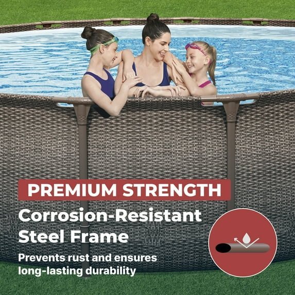 Coleman Power Steel 18 ft. x 48 in. Round Metal Frame Above Ground Pool Set