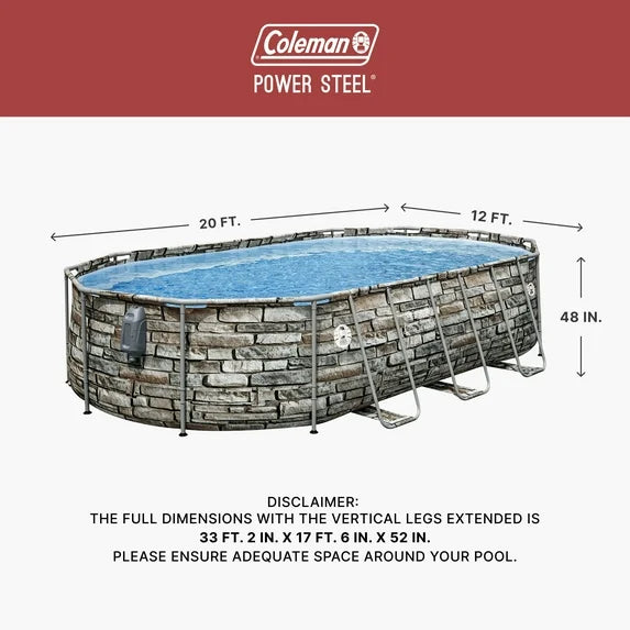 Coleman Power Steel 16' x 10' x 42" Oval Above Ground Pool Set