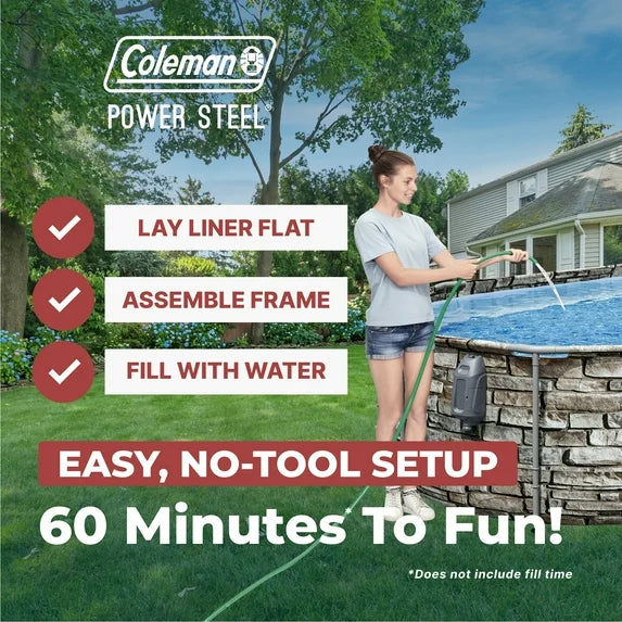 Coleman Power Steel 16' x 10' x 42" Oval Above Ground Pool Set