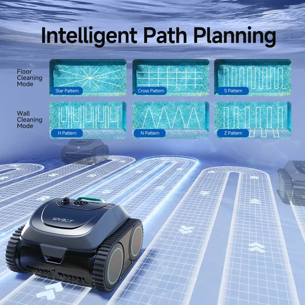 WYBOT C1 Cordless Robotic Pool Cleaner with Triple Motor, Wall Climbing, and Self-Parking