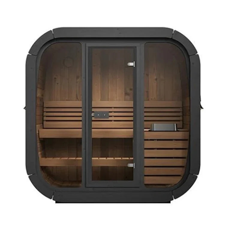 SaunaLife 3-Person CL4G Cube-Series Outdoor Home Sauna