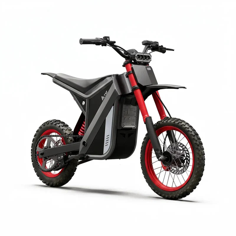 TST GT63 Electric Dirt Bike, 2400W Brushless Hub Motor, 45 MPH Top Speed, 48V 22.5Ah Battery with 50 Mile Range, 210Nm Torque, Front Hydraulic Suspension