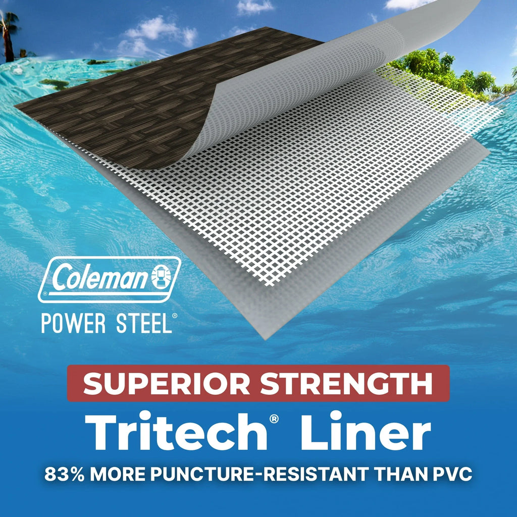 Coleman Power Steel 18 ft. x 48 in. Round Metal Frame Above Ground Pool Set
