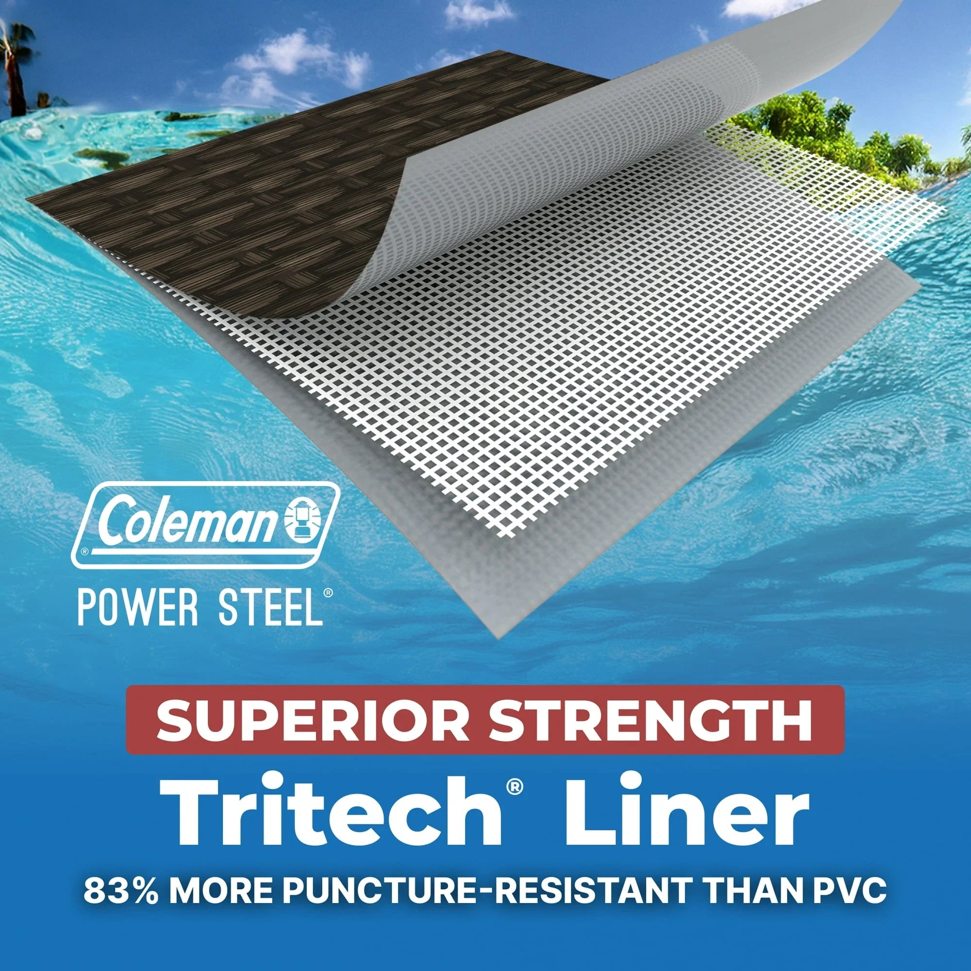 Coleman Power Steel 18 ft. x 48 in. Round Metal Frame Above Ground Pool Set