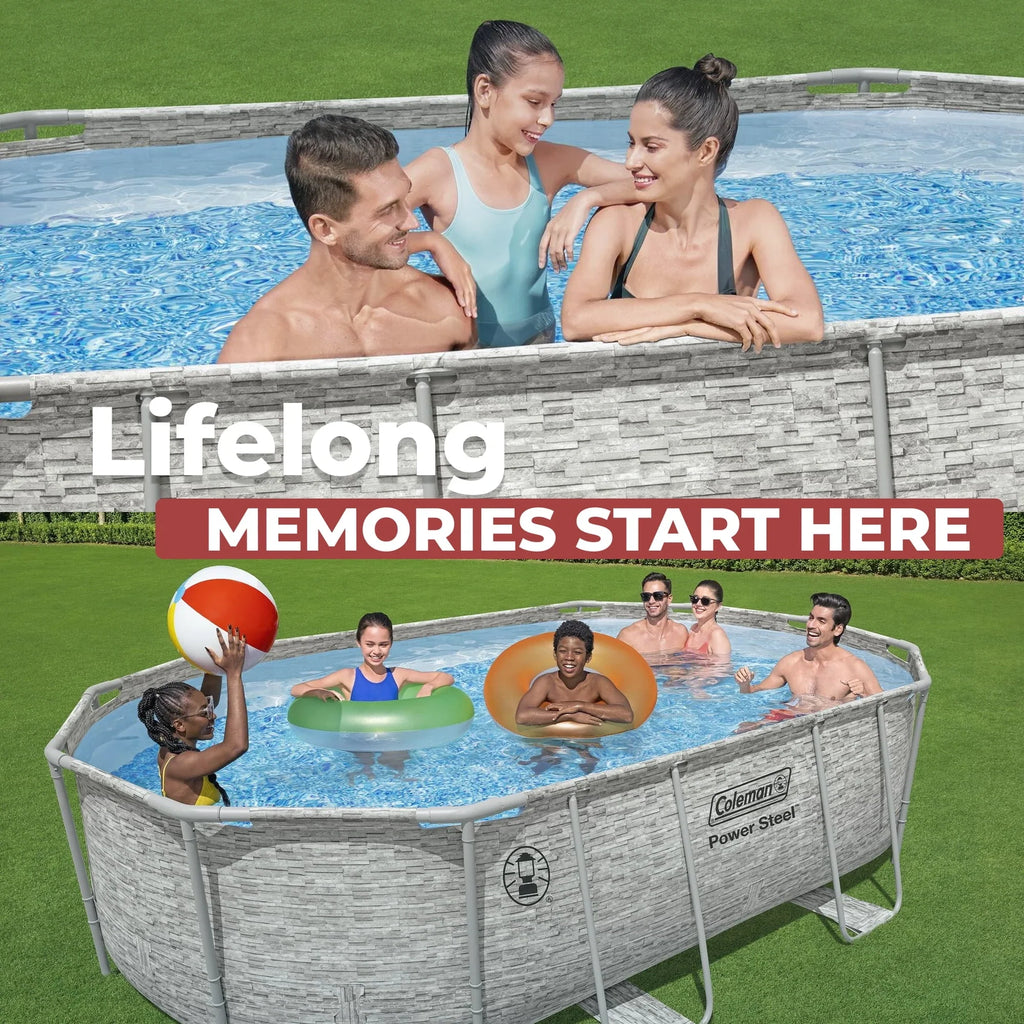 Coleman Power Steel 16' x 10' x 42" Oval Above Ground Pool Set