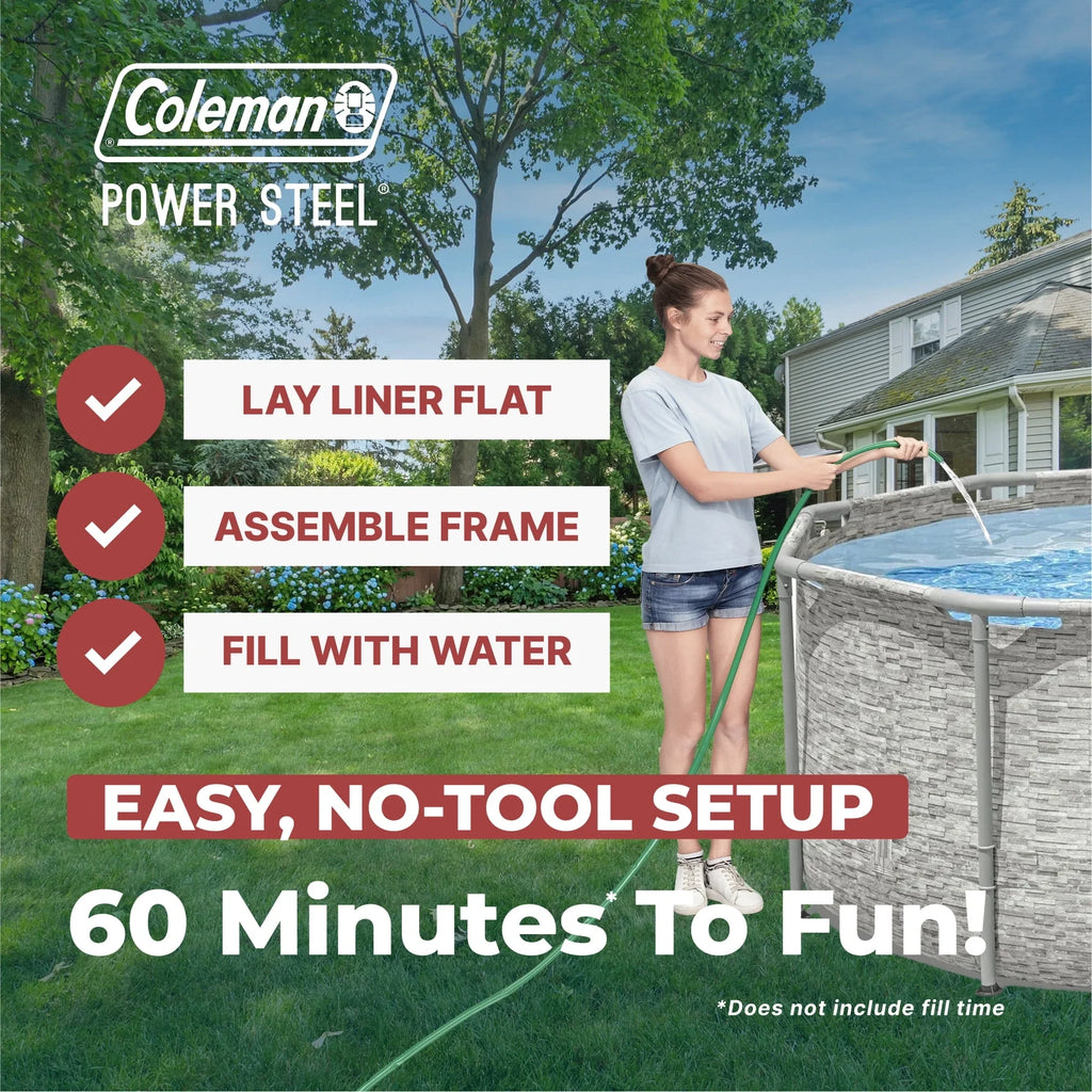 Coleman Power Steel 16' x 10' x 42" Oval Above Ground Pool Set