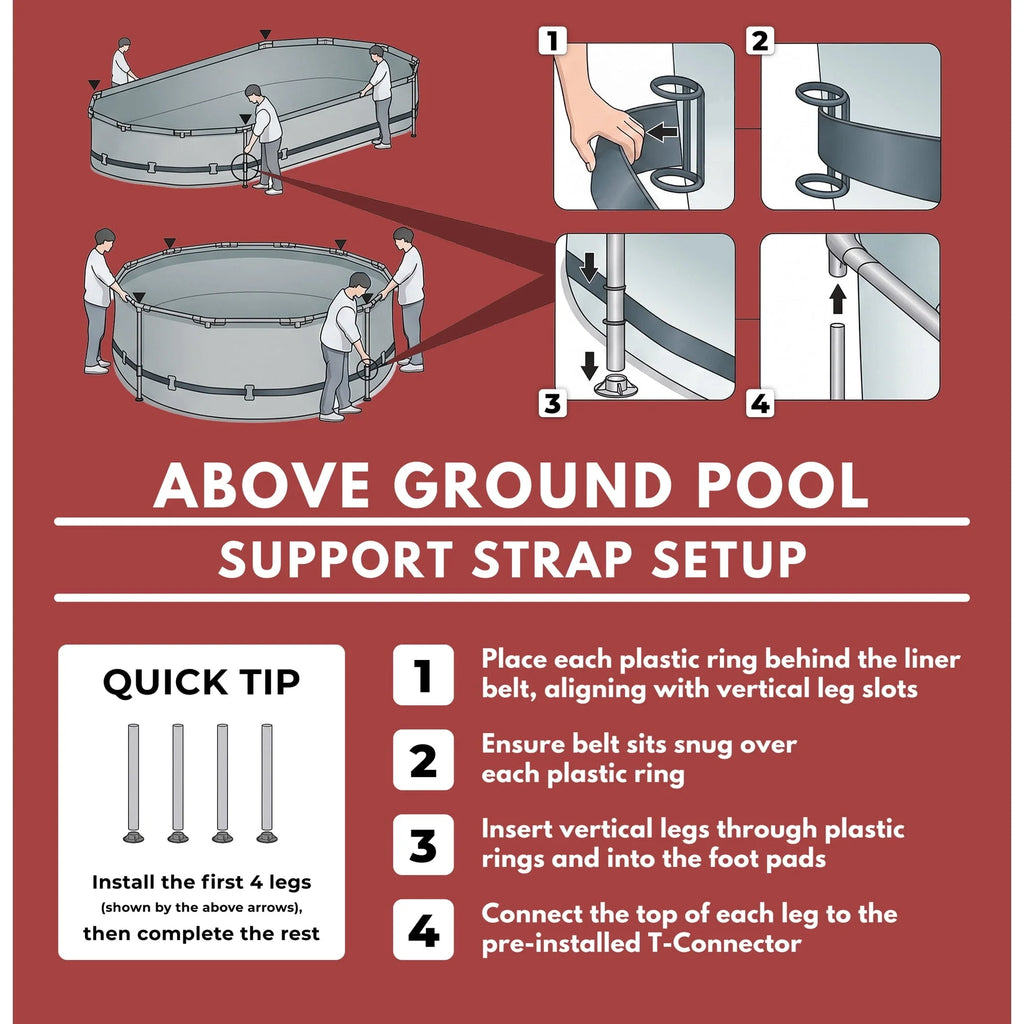 Coleman Power Steel 16' x 10' x 42" Oval Above Ground Pool Set