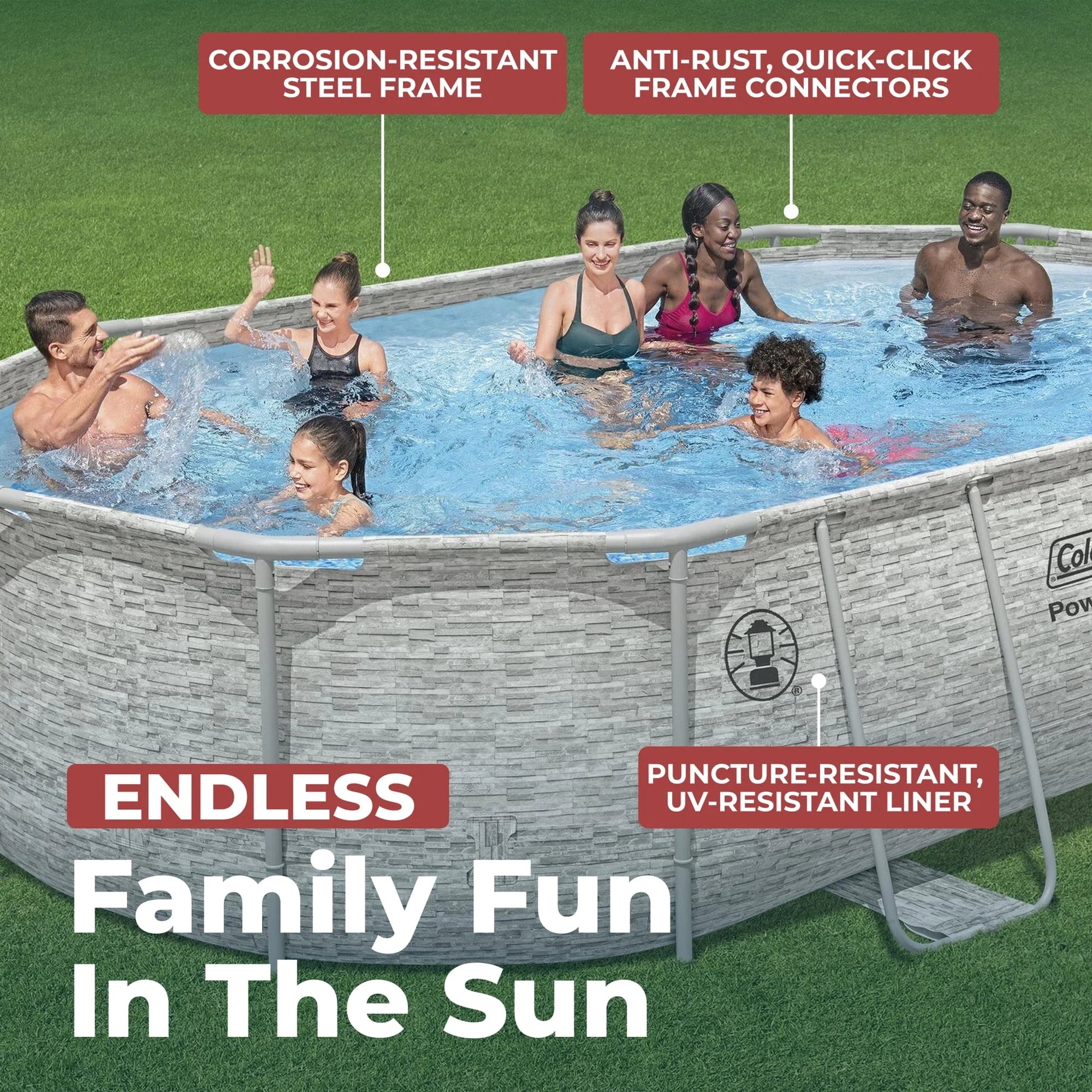 Coleman Power Steel 16' x 10' x 42" Oval Above Ground Pool Set