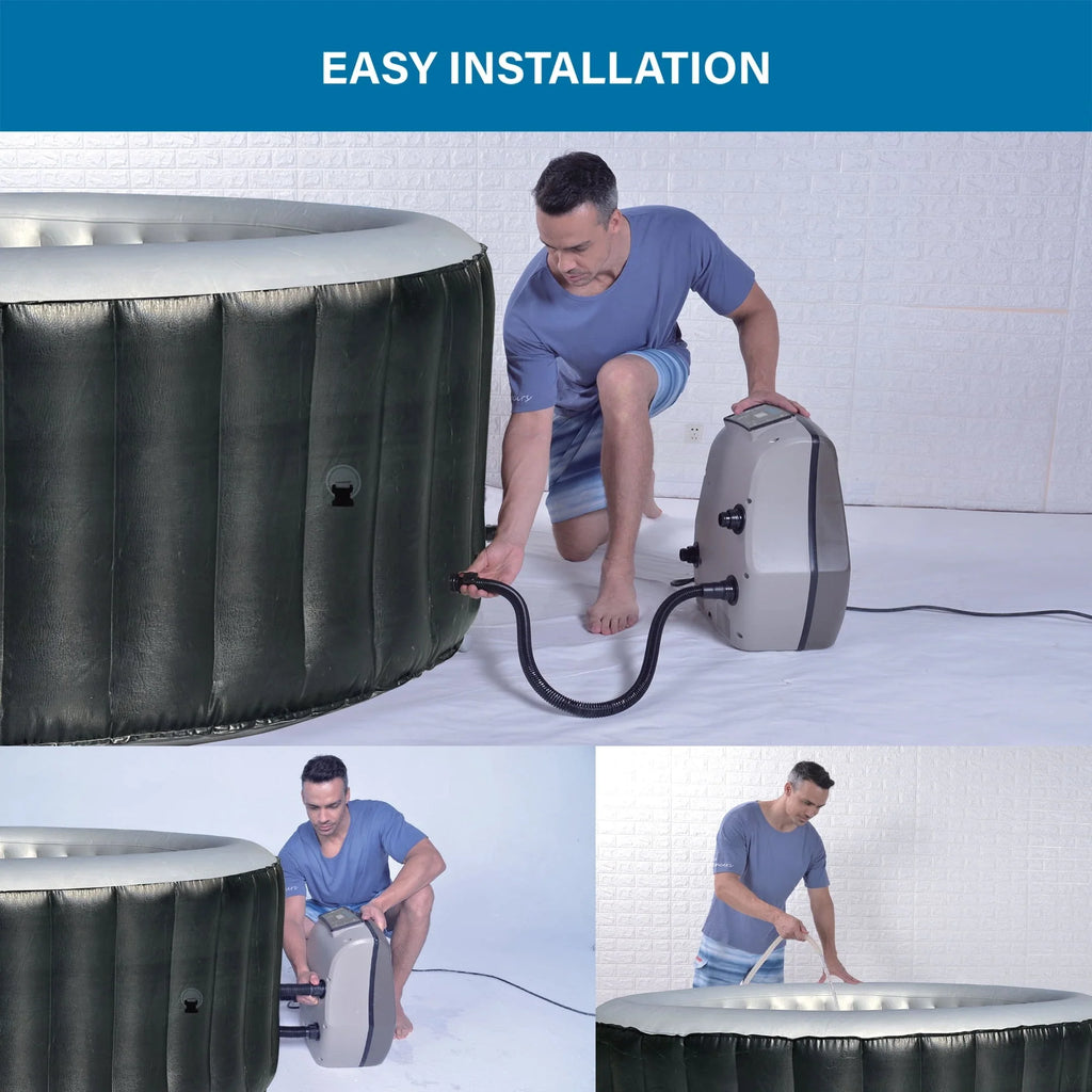 Avenli Oasis 2-3 Person Inflatable Hot Tub Spa + Cover, Rapid Heating up to 104°F, 105 Water Jets, 181 gal Capacity