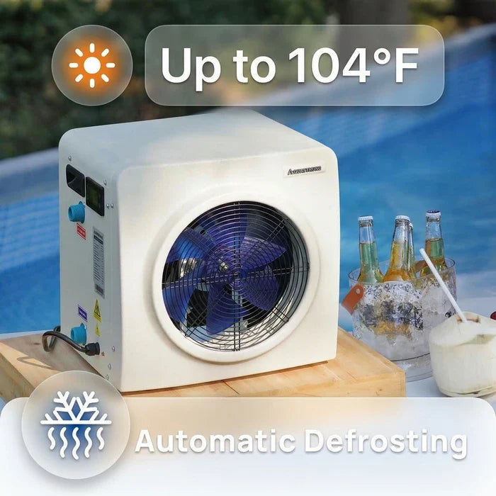 AQUASTRONG MINI Heat Pumps, Up to 18,000 BTU Inverter, for Pools up to 6,500 Gallons, 115V