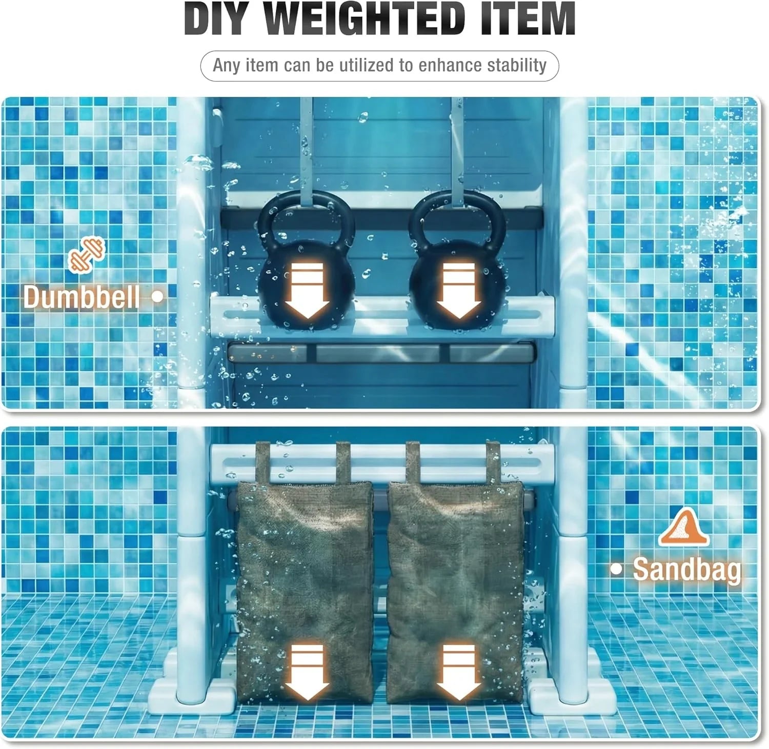 BETISEF Pool Ladder Above Ground, Heavy Duty 4Step Pool Ladder with Dual Handrails and Nonslip Steps, 500 LBS Load Capacity, for 46-58 Inch
