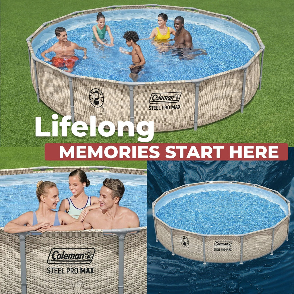 Coleman Steel Pro Max 14' x 33" Round Metal Frame Above Ground Pool Set
