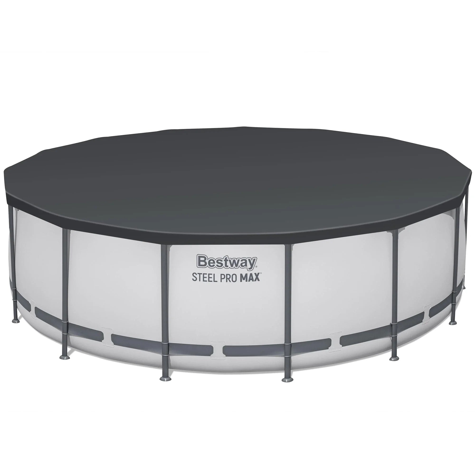 Bestway Steel Pro MAX 15' x 48" Prismatic Stone Pool Set| Durable Construction, Easy Assembly, and All-Inclusive Accessories - above ground pool set with filter pump, ladder, and pool cover